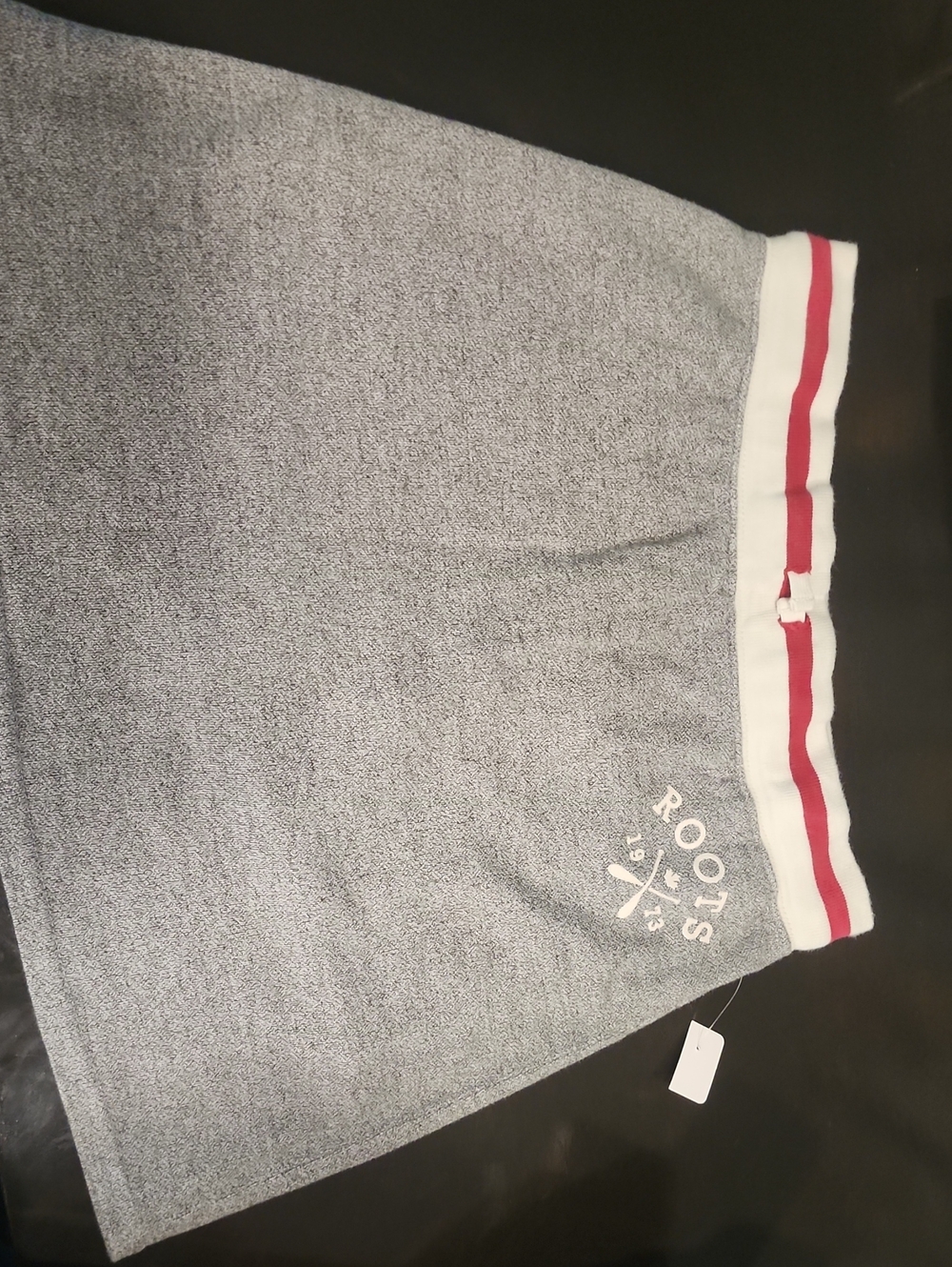 Roots Grey Kids Skirt with Red-Trim Waistband